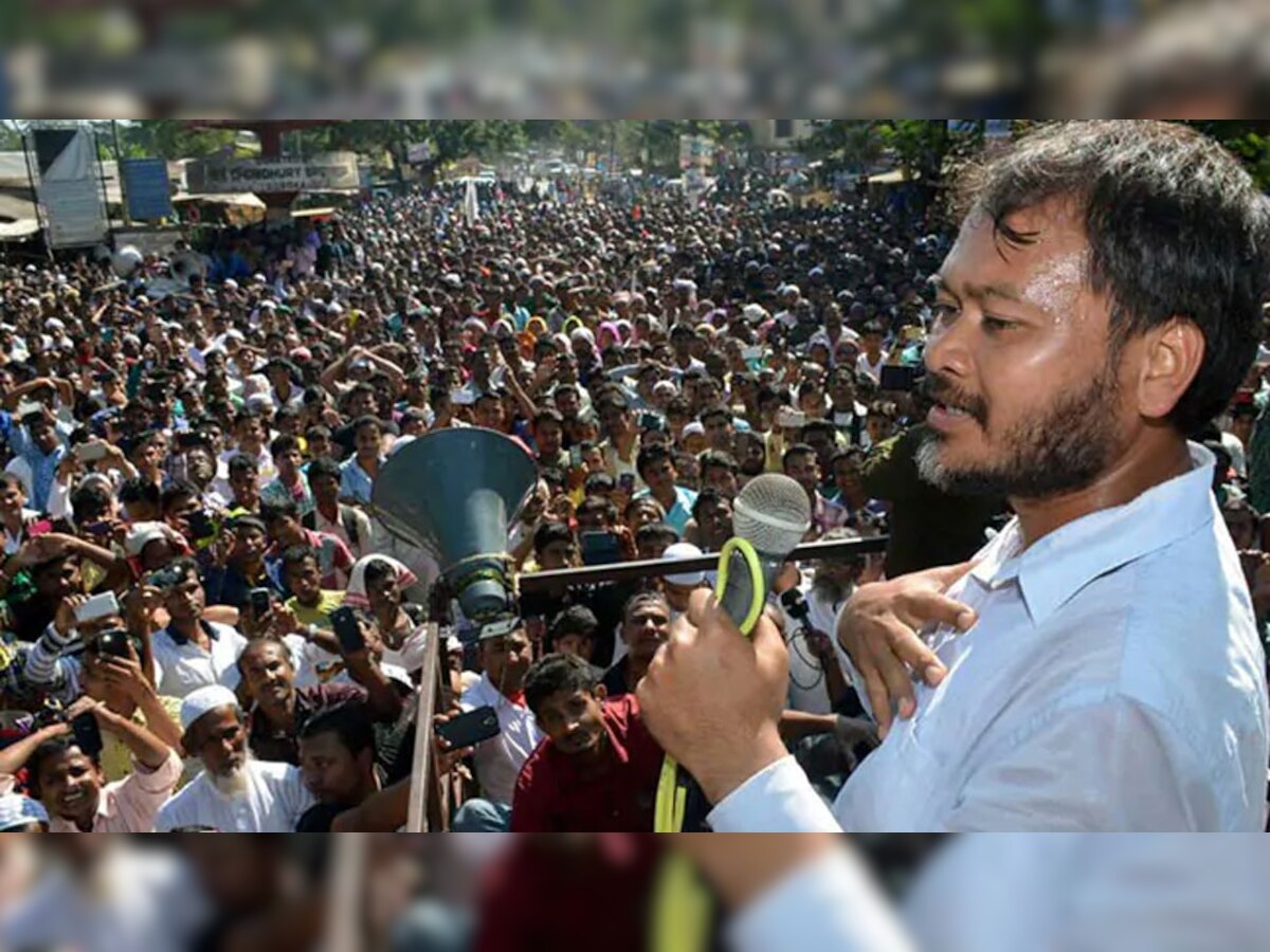 अखिल गोगोई ने प्रस्तावित विधेयक के विरोध में असम के तिनसुकिया जिले के पानीटोला में एक रैली को संबोधित किया. (फोटो साभार: फेसबुक)