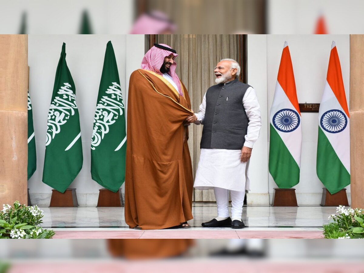 प्रधानमंत्री नरेंद्र मोदी और सऊदी अरब के युवराज मोहम्मद बिन सलमान के बीच बातचीत के बाद हज कोटे में बढ़ोतरी का निर्णय हुआ. (फोटो साभार - @MEAIndia)