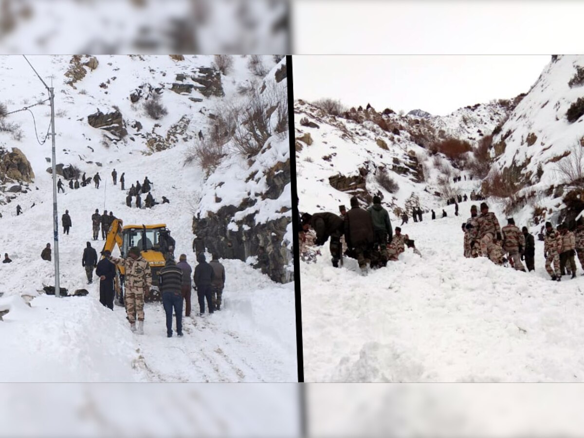 हिमस्‍खलन के चलते बर्फ में फंसे जवानों को बचाने के लिए भारतीय सेना और आईटीबीपी के 250 से अधिक जवान प्रयासरत हैं. (फोटो:ITBP)