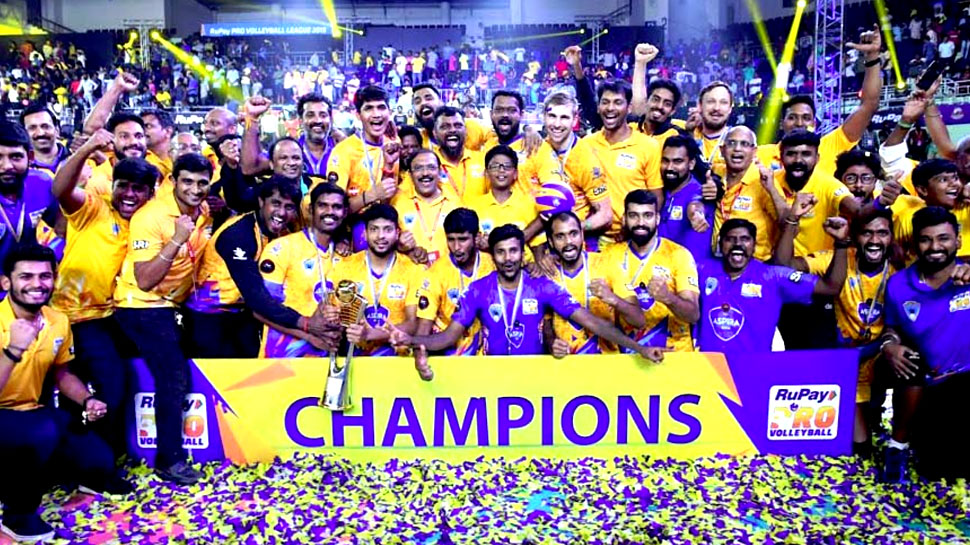 PVL: कालीकट हीरोज को हराकर चेन्नई स्पार्टन्स बना वॉलीबॉल लीग का चैंपियन