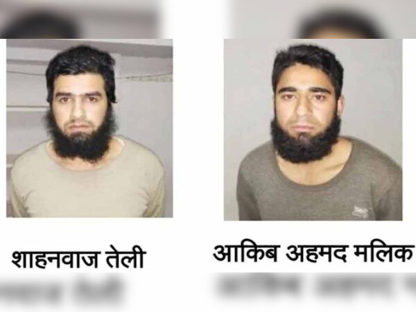 जैश ए मोहम्मद के आतंकी शाहनवाज अहमद तेली और आकिब अहमद उत्तर प्रदेश के देवबंद से पकड़े गए हैं. तस्वीर साभार: PTI