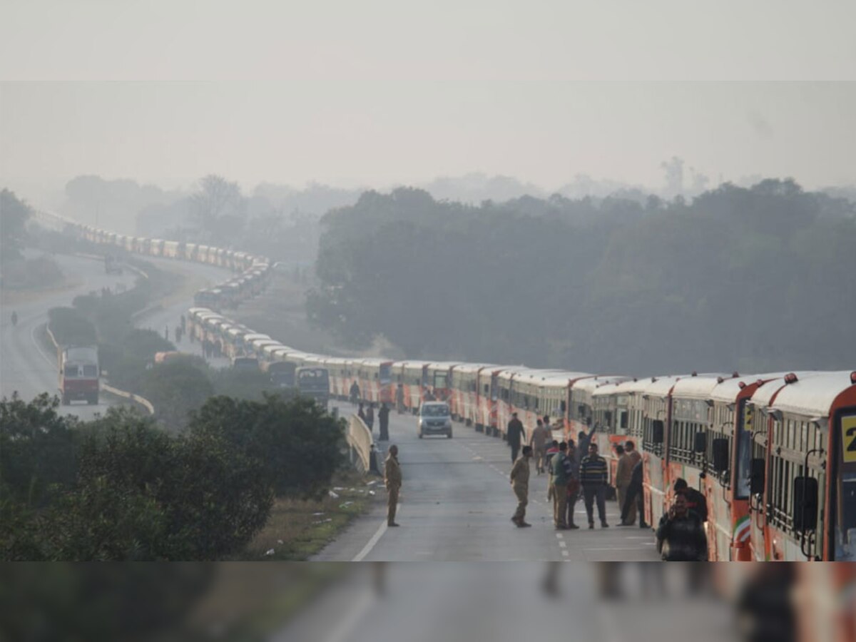 प्रयागराज: गिनीज रिकॉर्ड के लिए UPSRTC ने निकाला 510 बसों का काफिला