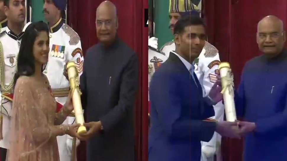 शरथ कमल और हरिका द्रोणावल्ली को पद्मश्री Padma Shri award upon table tennis player Sharath Kamal and grandmaster Harika Dronavalli