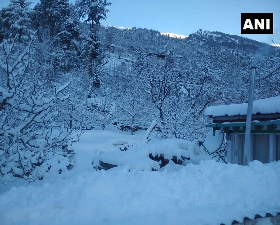 यहां भी लुढ़का पारा snowfall in Himachal Pradesh-4