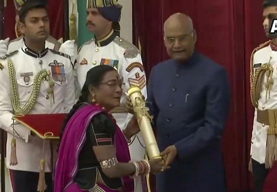 तीजनबाई भारत भी हुई सम्मानित padam awards 2019-5