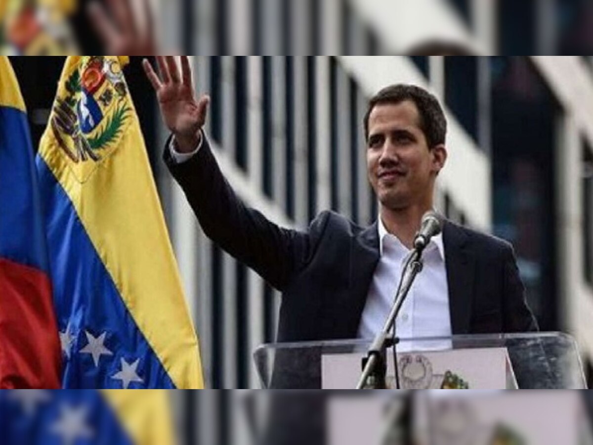वेनेजुएला में विपक्षी नेता जुआन गुएदो का फाइल फोटो...