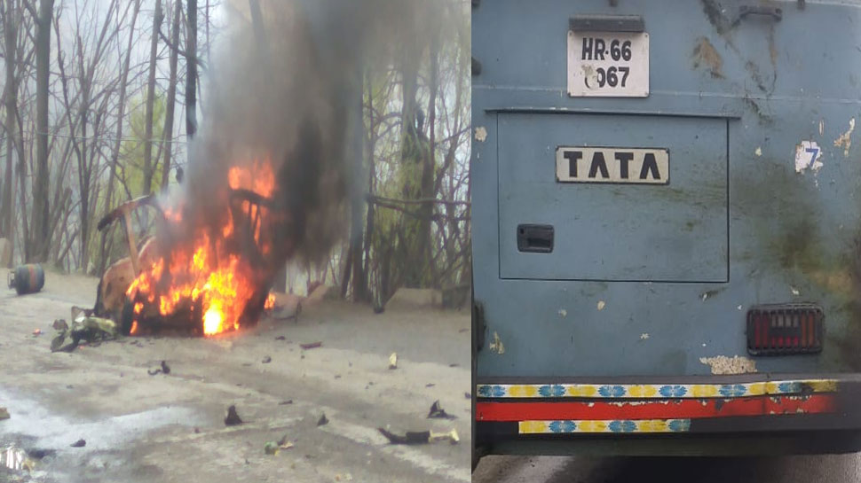जम्‍मू कश्‍मीर : जवाहर टनल के पास CRPF की बस से टकराई कार, जोरदार धमाका, ड्राइवर फरार