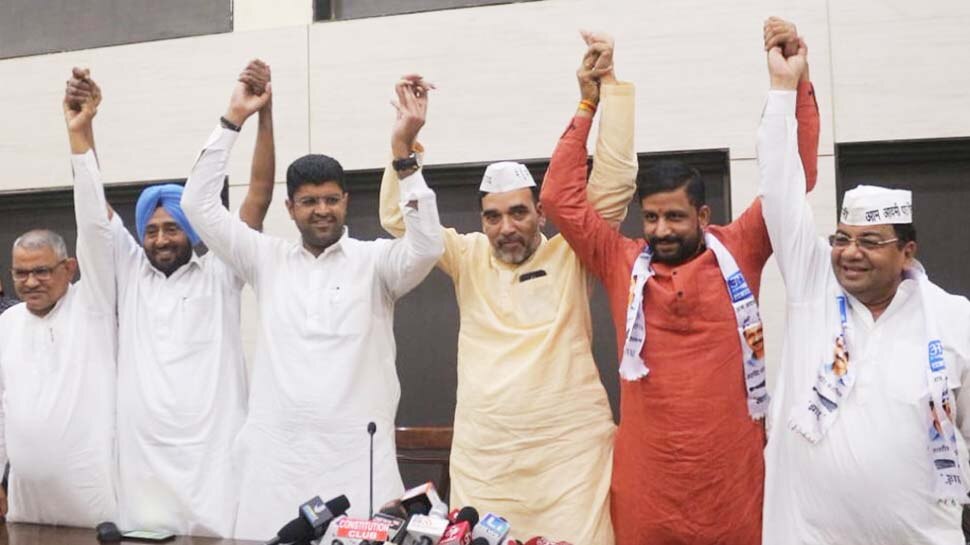 Aam Aadmi Party joint hand with Jan nayak Janta party in Haryana ...