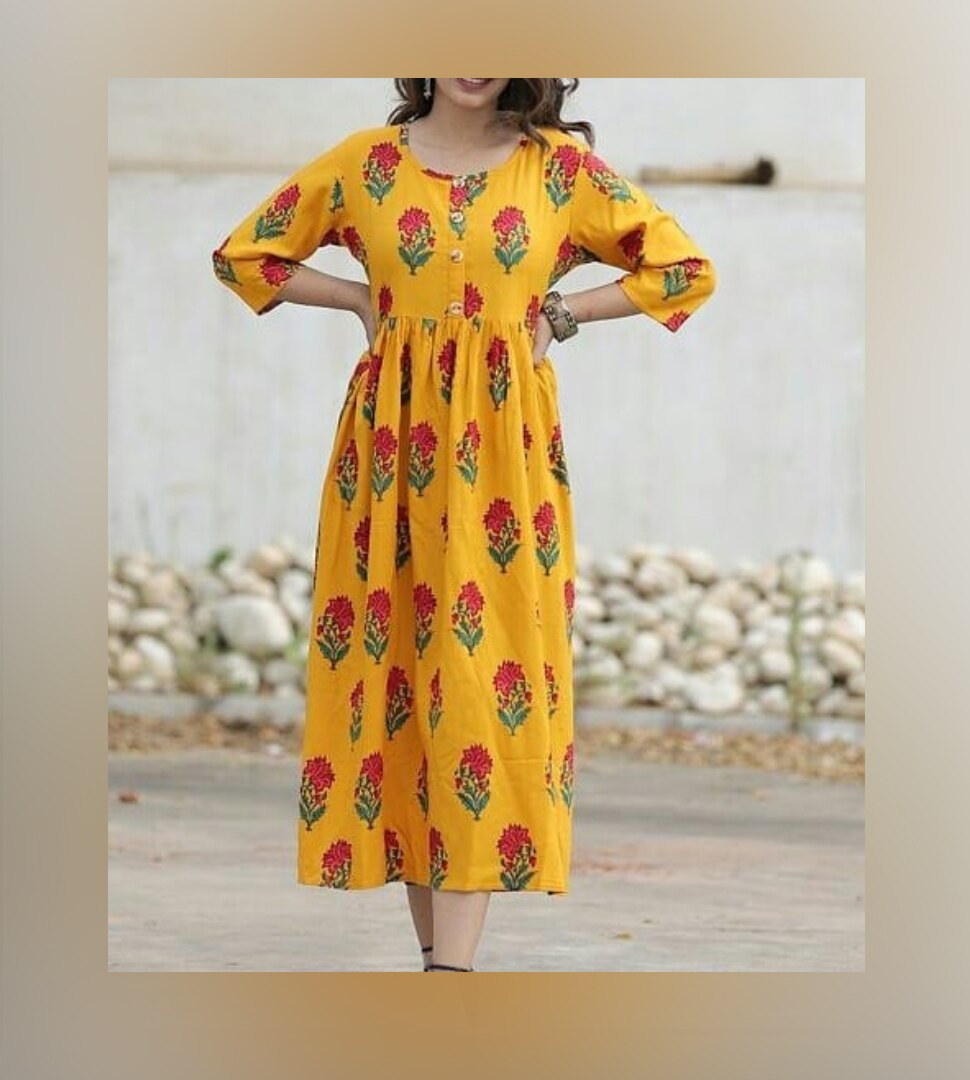 लॉन्ग कॉटन गाउन Long cotton gowns