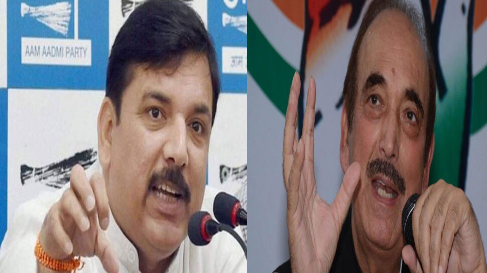 AAP-कांग्रेस गठबंधन की अटकलें तेज, गुलाम नबी आजाद से मिले संजय सिंह