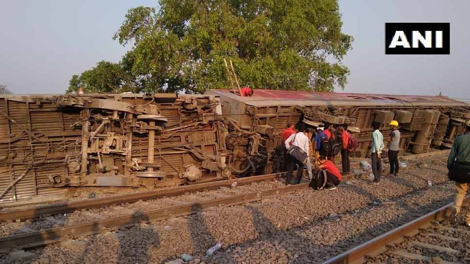 कानपुर में ट्रेन हादसा, पूर्वा एक्सप्रेस के 12 कोच पटरी से उतरे