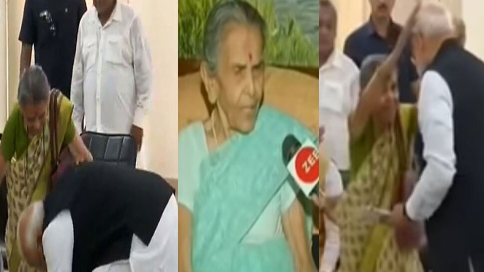 जानिये उन 'मां' के बारे में, PM मोदी ने जिनके पैर छूकर भरा था नामांकन