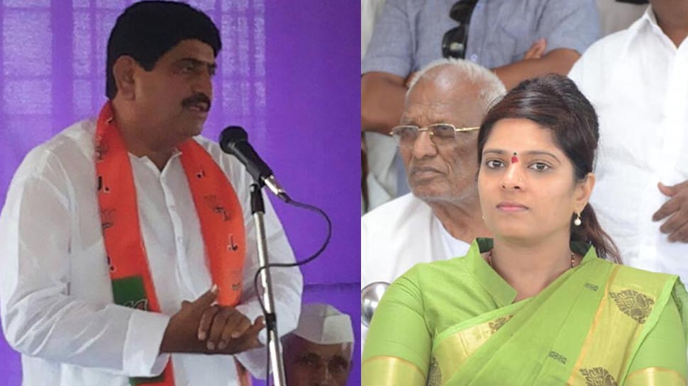 बीजेपी उम्मीदवार पी सी गड्डीगोडार और कांग्रेस उम्मीदवार वीना. बीजेपी उम्मीदवार पी सी गड्डीगोडार और कांग्रेस उम्मीदवार वीना.