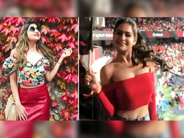 दीपिका घोष आईपीएल के एक मैच के दौरान बेंगलुरू की टीम को चीयर करती हुई नजर आई थीं. (फोटो साभार: Instagram/Deeghose)