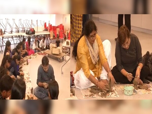 विश्व म्यूजिम डे पर कलाकारों ने मिट्टी की मूर्तियां बनाई.