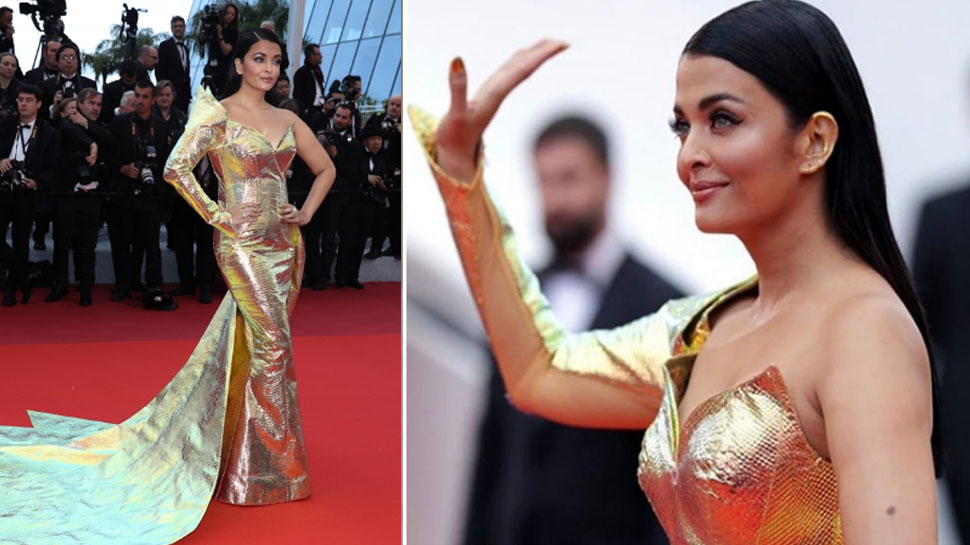 Cannes 2019: गोल्डन मर्मेड लुक में छा गईं ऐश्वर्या रॉय बच्चन, लोग बोले- 'जलपरी'