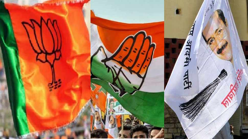 दिल्ली में भी खिला कमल, कांग्रेस का बेहतर प्रदर्शन, नहीं चली झाड़ू