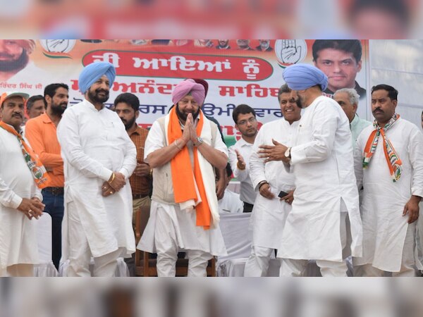 2014 में कांग्रेस को महज 3 सीटें मिली थीं. (कैप्टन अमरिंदर सिंह, फोटो साभार @ianuragthakur)