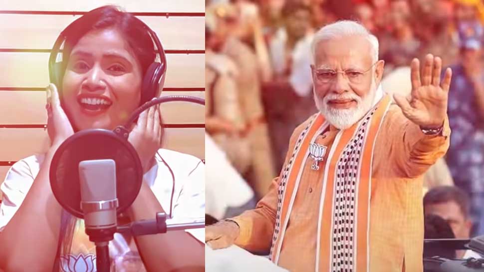 VIDEO: पवन सिंह और कल्लू के बाद खुशबू उत्तम ने बनाया BJP के लिए एक भोजपुरी गाना