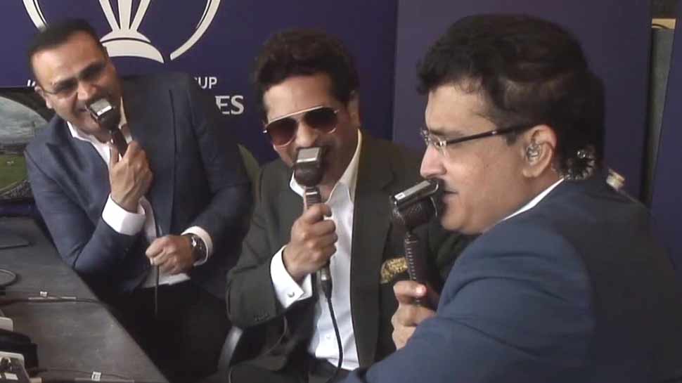 ICC World Cup 2019: सचिन, सहवाग और गांगुली लंबे वक्त बाद दिखे एक साथ, लोगों ने नाम दिया- GST