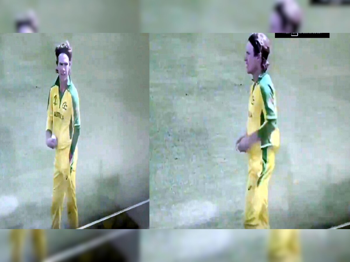 मैच के दौरान दो बार ऐसा वीडियो सामने आया जब ऐसा लगा कि एडन जम्पा ने अपने ट्राउजर से कुछ निकाल कर बॉल में रगड़ा और फिर से उसे अपनी पॉकेट पर रख लिया. (फोटो साभारः ट्विटर)