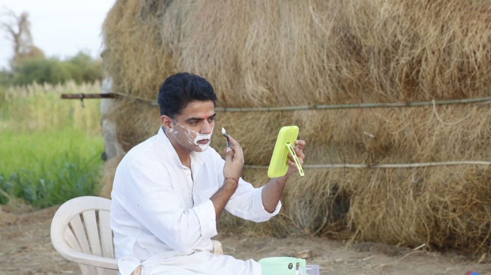 खाया सांगरी की सब्जी, छाछ की राबड़ी और बाजरे की रोटी sachin pilot, rajasthan