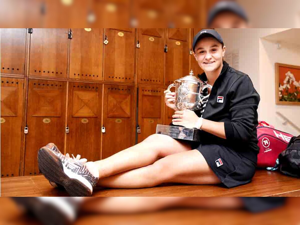ऑस्ट्रेलिया की एश्ले बार्टी ने शनिवार को अपना पहला ग्रैंडस्लैम खिताब जीता है. (फोटो: Reuters) 