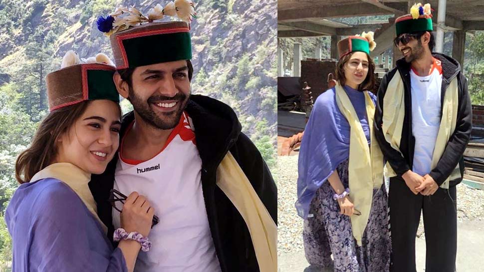 सारा अपनी पहली ही फिल्म से खबरों में छा गई थीं Sara ali khan and Kartik aaryan Shooting for Love Aaj Kal 2