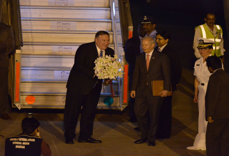 तीन दिन की यात्रा पर भारत आए हैं पोम्पिओ Pompeo has come to India on a three-day trip