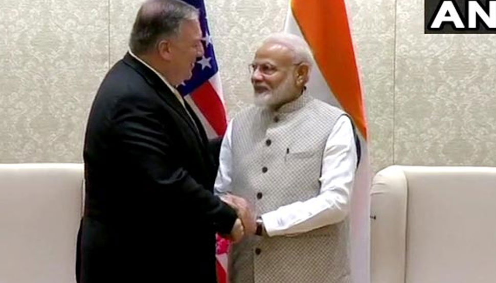 VIDEO: PM मोदी से मिले अमेरिका के विदेश मंत्री माइक पोम्पियो, गर्मजोशी से मिलाया हाथ