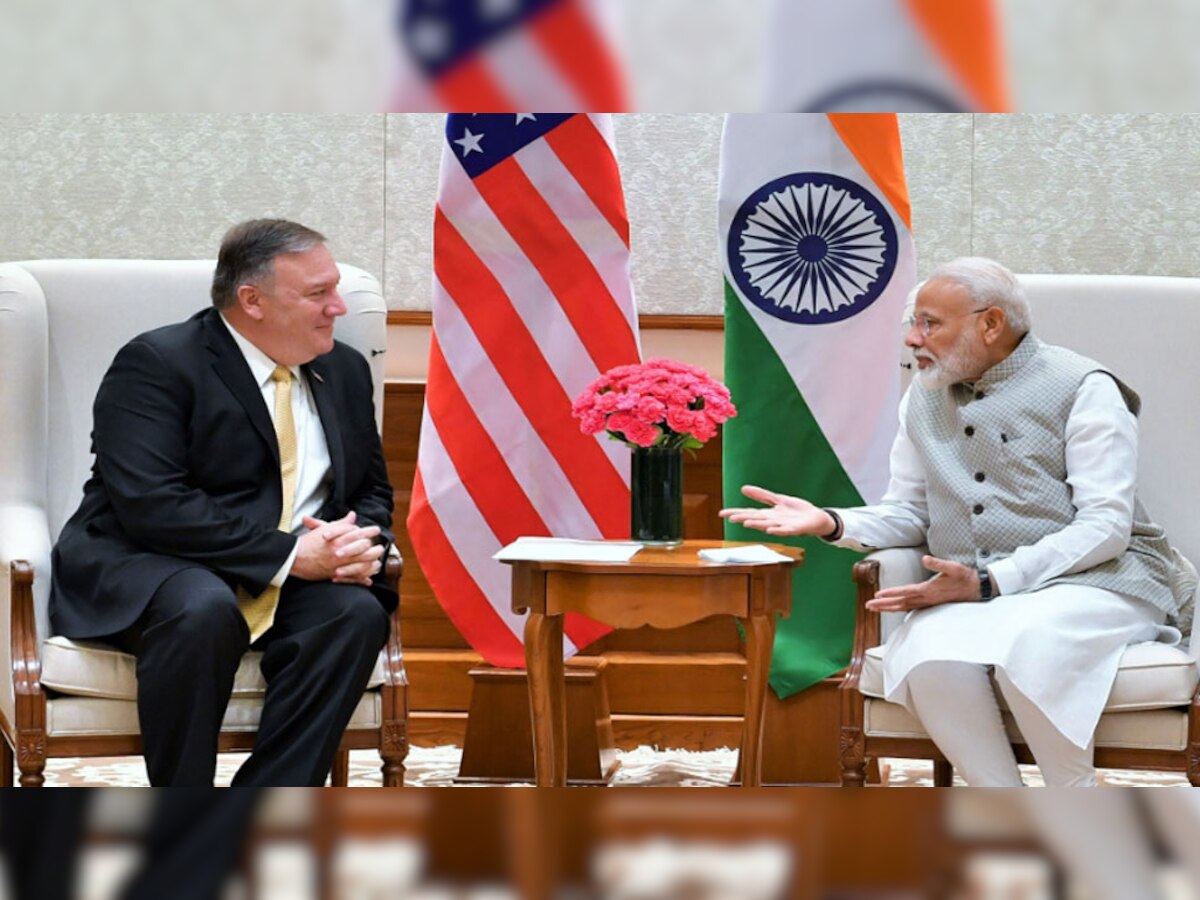 पोम्पिओ ने भारत-अमेरिका संबंधों के विभिन्न पहलुओं पर प्रधानमंत्री नरेन्द्र मोदी से चर्चा के लिए उनसे मुलाकात की. 