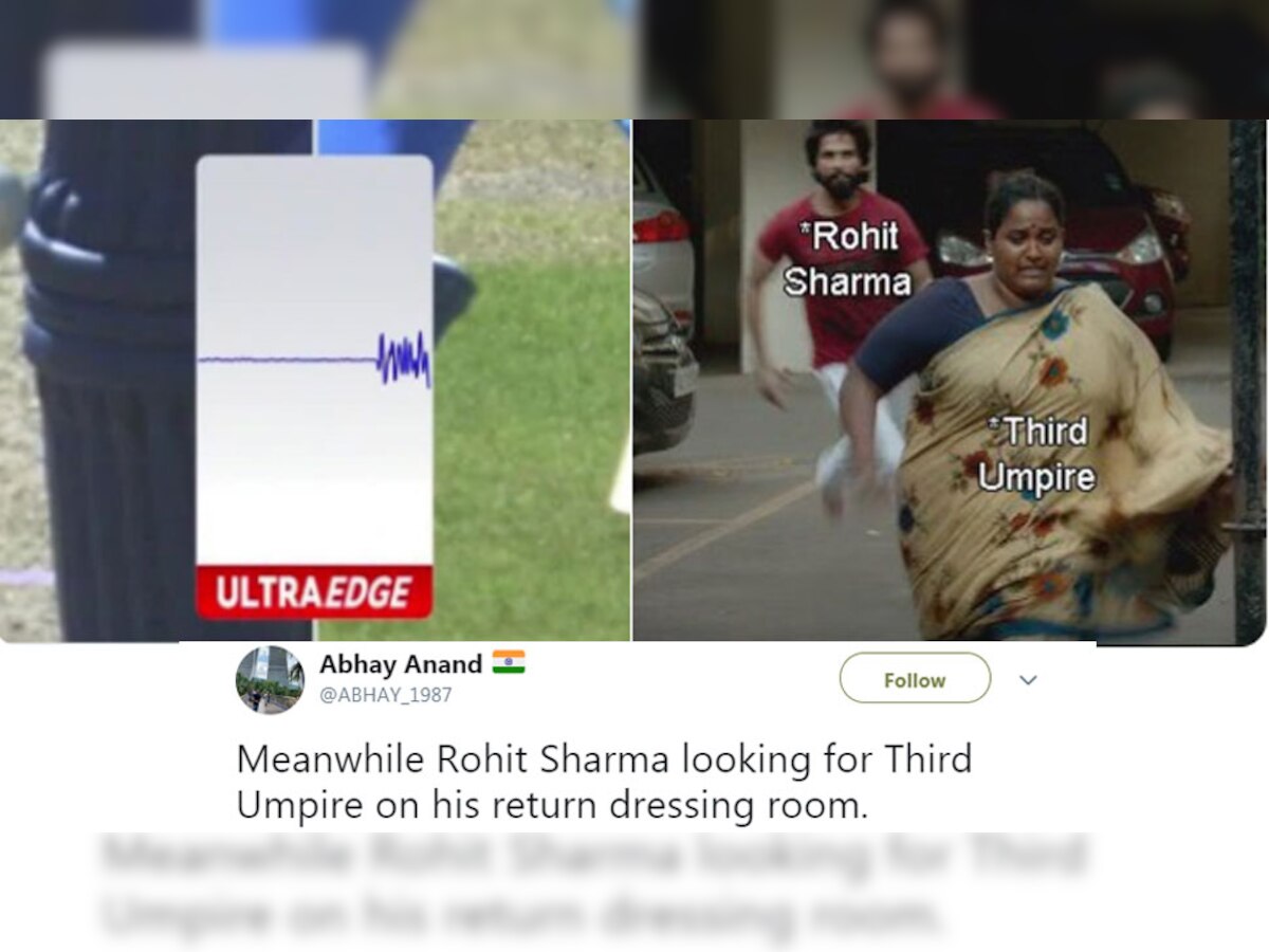 VIDEO: रोहित शर्मा के विकेट पर बवाल, थर्ड अंपायर का जमकर उड़ रहा मजाक