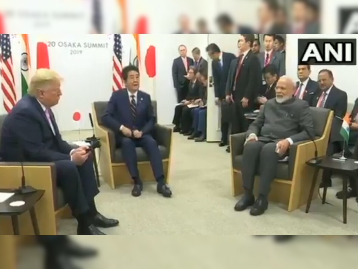 जी-20 समिट में हुई तीनों की मुलाकात. फोटो ANI