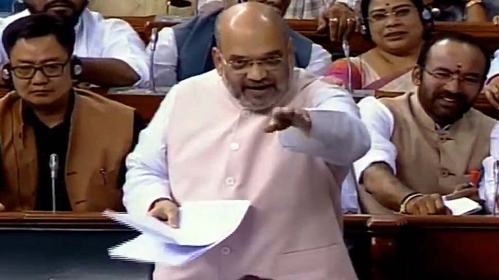 अमित शाह बाेले-कश्मीर में सबसे पहले सीजफायर नेहरू जी ने किया, कांग्रेस का हंगामा
