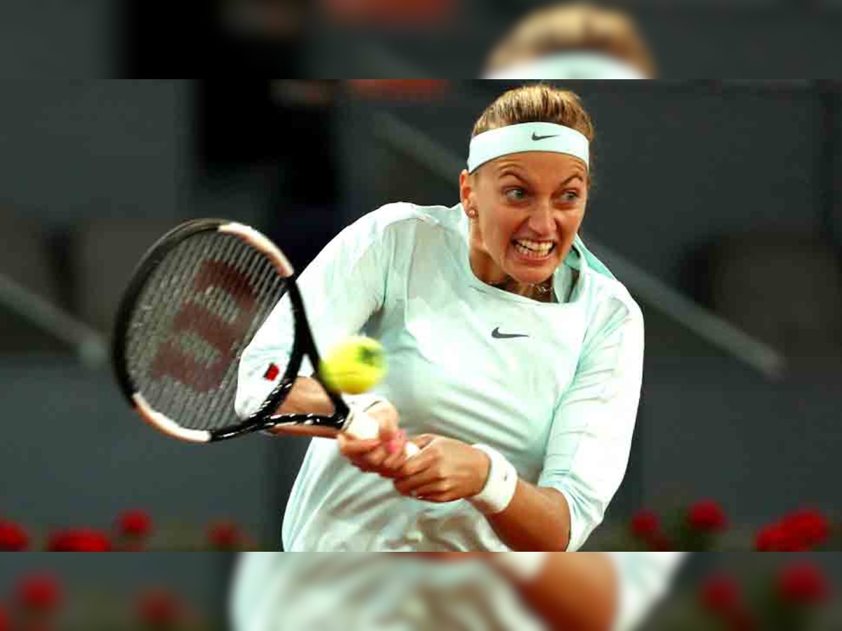 चेक गणराज्य की पेत्रा क्वितोवा (Petra Kvitova) ने फ्रांस की क्रिस्टिना मियाडेनोविक को 7-5, 6-2 से हराया. (फोटो: Reuters) 