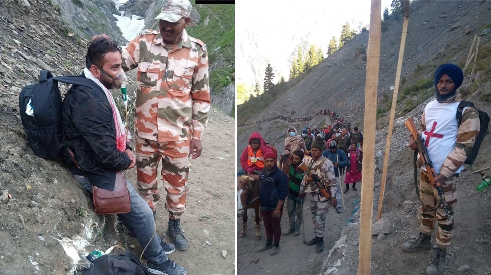 अमरनाथ यात्रा : शिवभक्तों के लिए ढाल बनकर खड़े हैं ITBP जवान, लोग कर रहे हैं सराहना