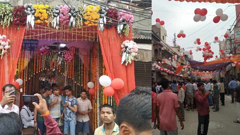 खंडित मूर्तियों को बदल कर नई मूर्तियों की स्थापना Establishment of new statues by changing fragmented idols