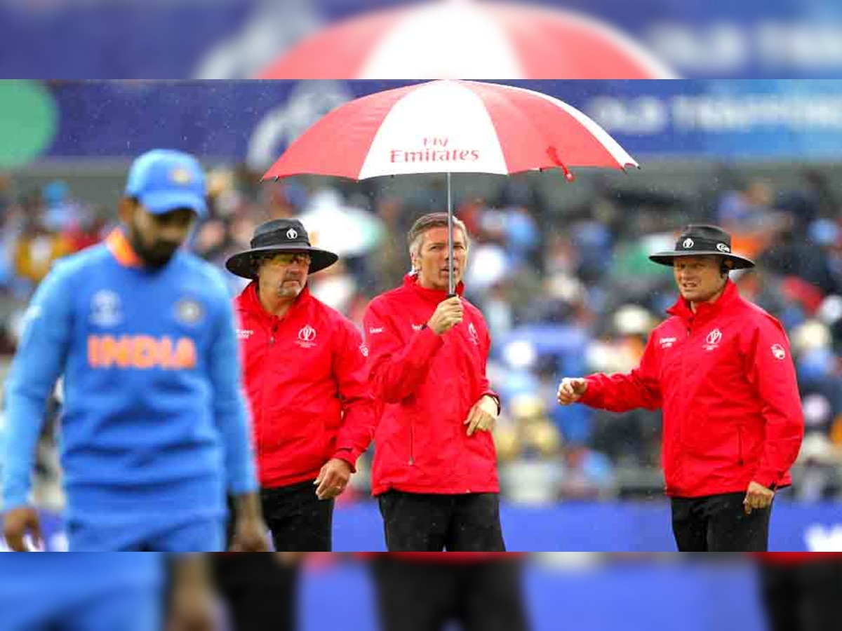 INDvsNZ, ICC World Cup: बारिश नहीं थमी; अब रिजर्व डे पर होगा खेल, न्यूजीलैंड फिर करेगा बैटिंग
