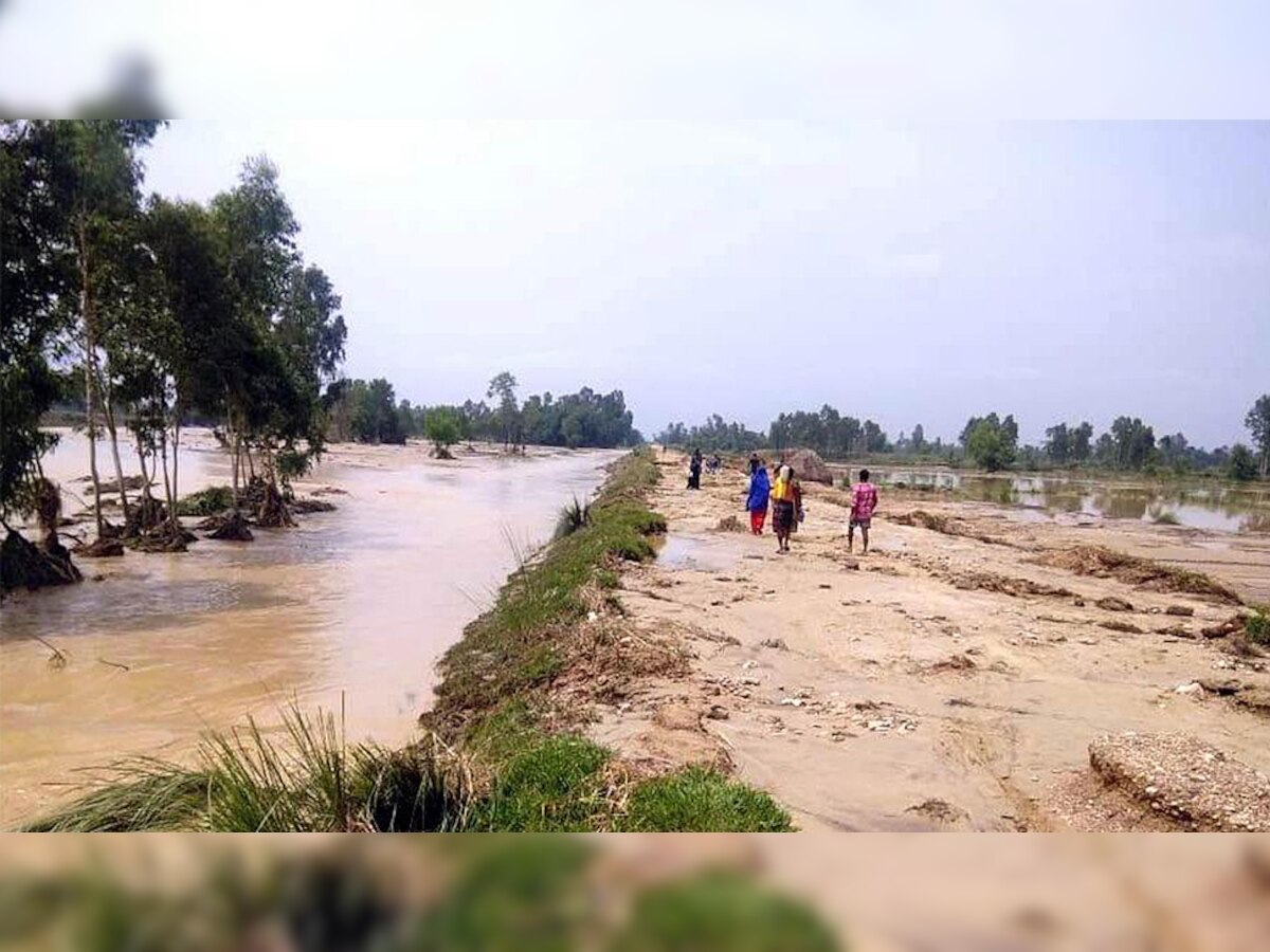 सीतामढ़ी का बाढ़ प्रभावित इलाका. (तस्वीर- ANI)