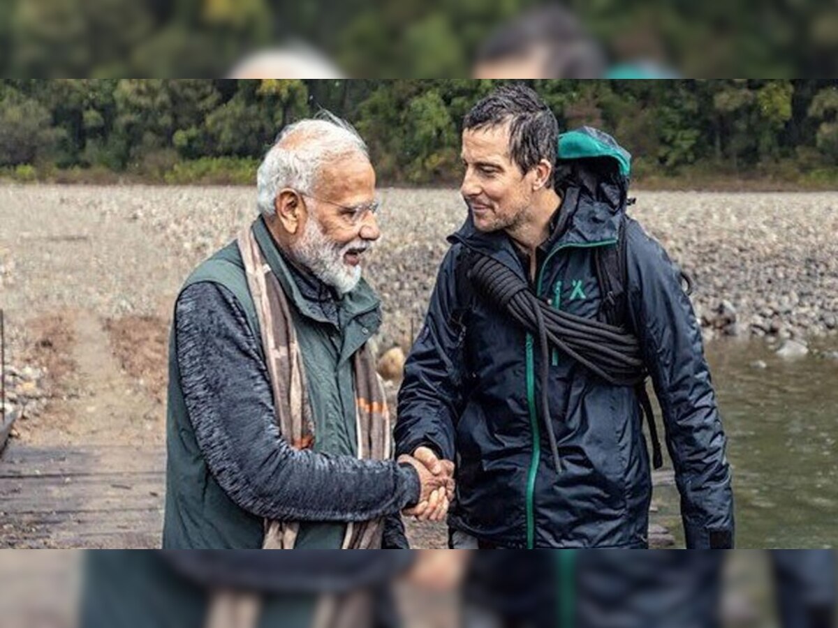 बियर ग्रिल्‍स ने की पीएम मोदी की तारीफ. फोटो ANI
