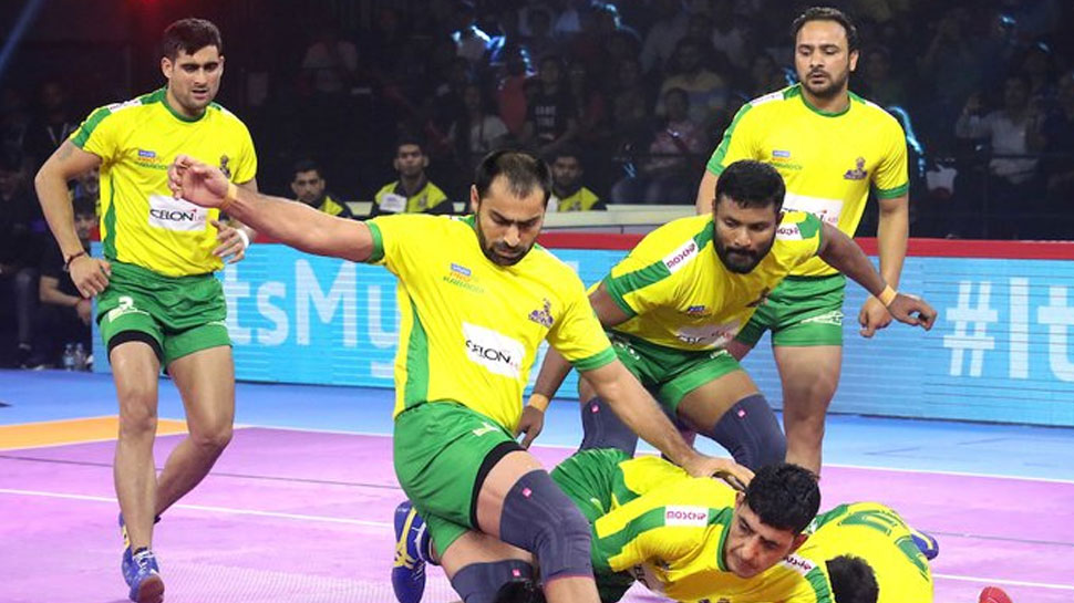 तमिल थलाइवाज की पांच मैचों में यह दूसरी जीत है. (फोटो Twitter/@ProKabaddi) तमिल थलाइवाज की पांच मैचों में यह दूसरी जीत है. (फोटो Twitter/@ProKabaddi)