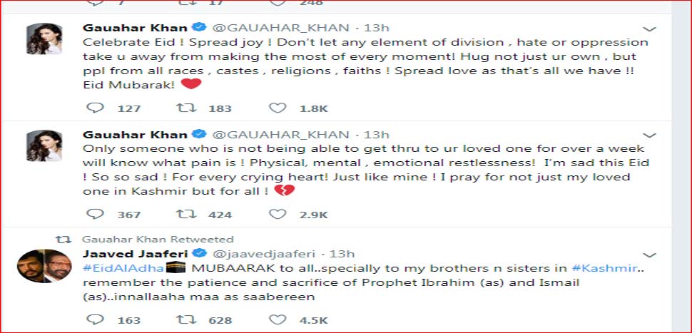 गौहर ने फैंस को ईद की बधाई दी Gauhar Khan is sad on this Eid Adha Mubarak