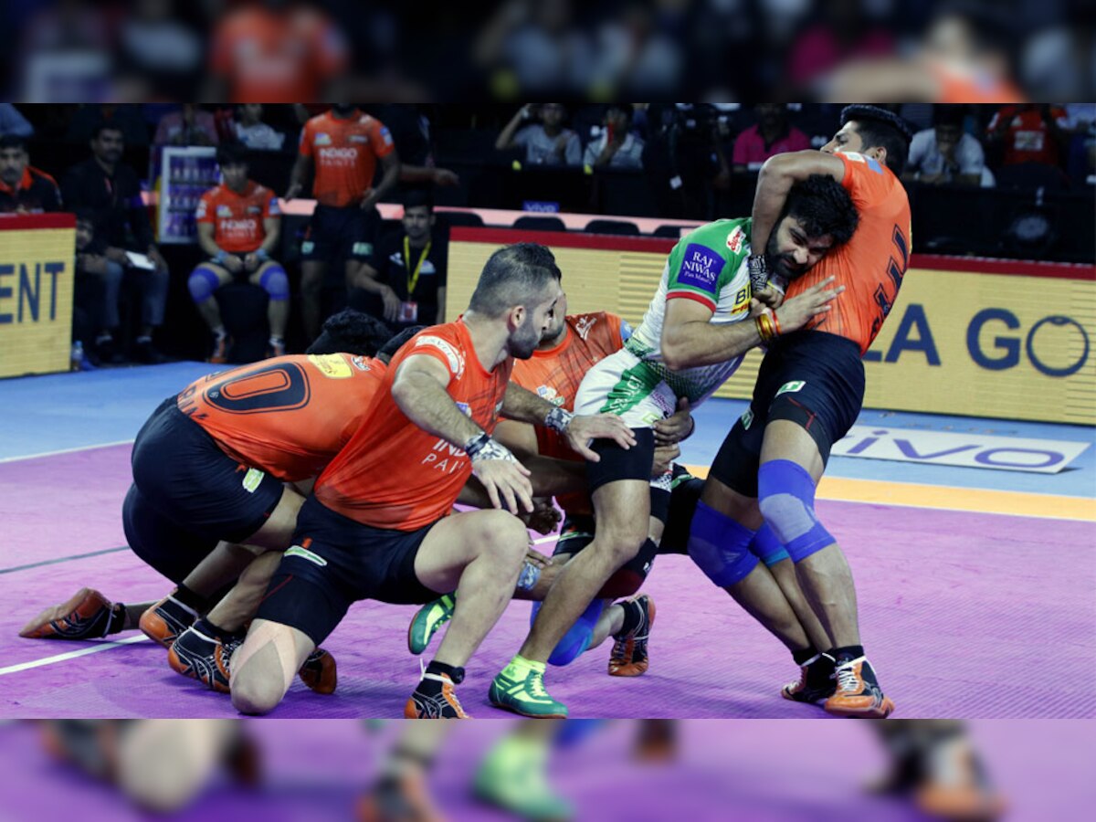  यू मुंबा ने पहले हाफ में बड़ी बढ़त ले ली जिसे पटना पयारेट्स कम नहीं कर सके. (फोटो :ANI)