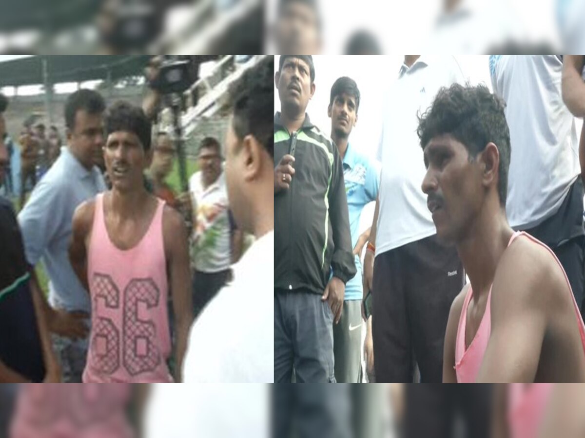 वायरल वीडियो में 11 सेकेंड में 100 मीटर की दौड़ पूरी करते दिखे थे रामेश्वर गुर्जर (फोटो साभारः ANI)
