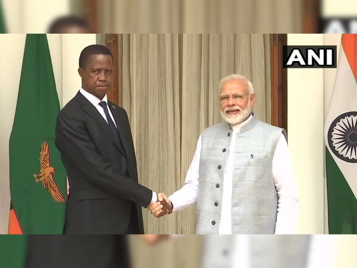 जाम्बियन राष्ट्रपति से मुलाकात पर बोले PM मोदी, 'जाम्बिया हमारा अच्छा और विश्वसनीय दोस्त है'