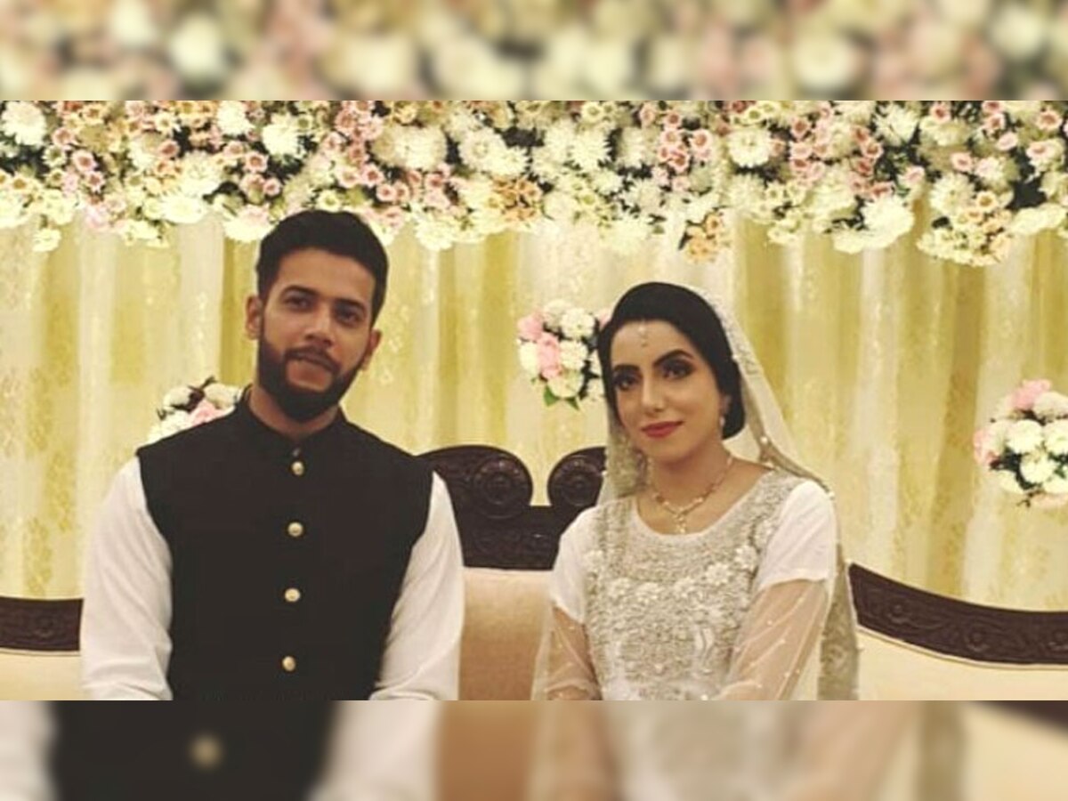 इमाद वसीम ने विदेशी दुल्हनिया सानिया के साथ विवाह रचा लिया है. (फोटो साभार: Twitter)