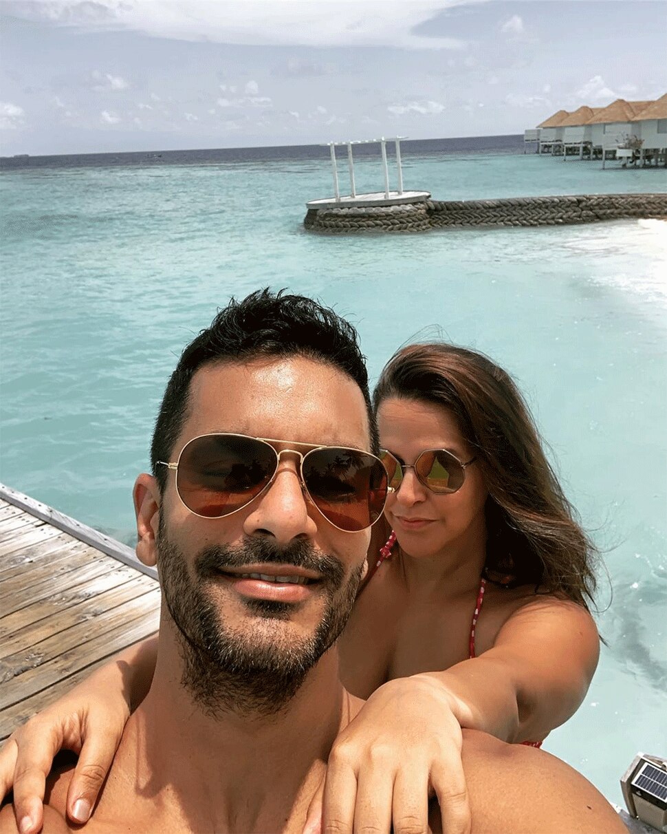 नेहा ने पिछले साल अचानक शादी करके सबको चौंका दिया था Neha Dhupia with hubby Angad Bedi