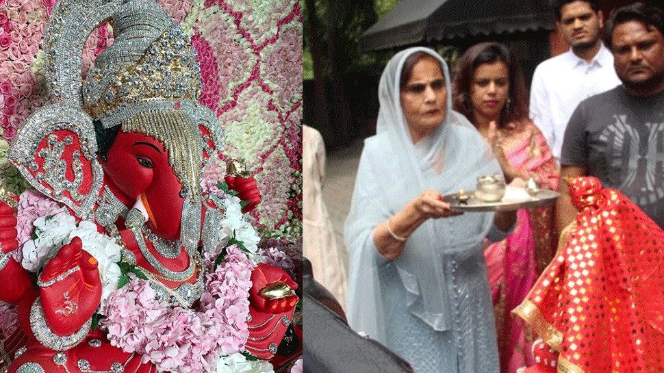 अर्पिता खान के घर पहुंचे बप्पा मां सलमा ने आरती उतार कर किया स्वागत, VIDEO VIRAL