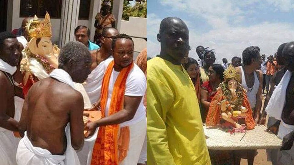 गणेश चतुर्थी का फेस्टिवल ghana celebrates ganesh pooja