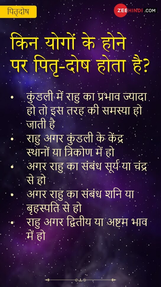 किन योगों के होने पर पितृ-दोष होता है? When does Pitra dosh happen?